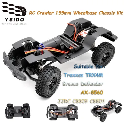 155 mm 6,10 Zoll 1/18 RC Karosserie Radstand montiert Rahmen Chassis vorne Hinterachsen Getriebe für AX-8560 TRX4M JJRC RC Crawler