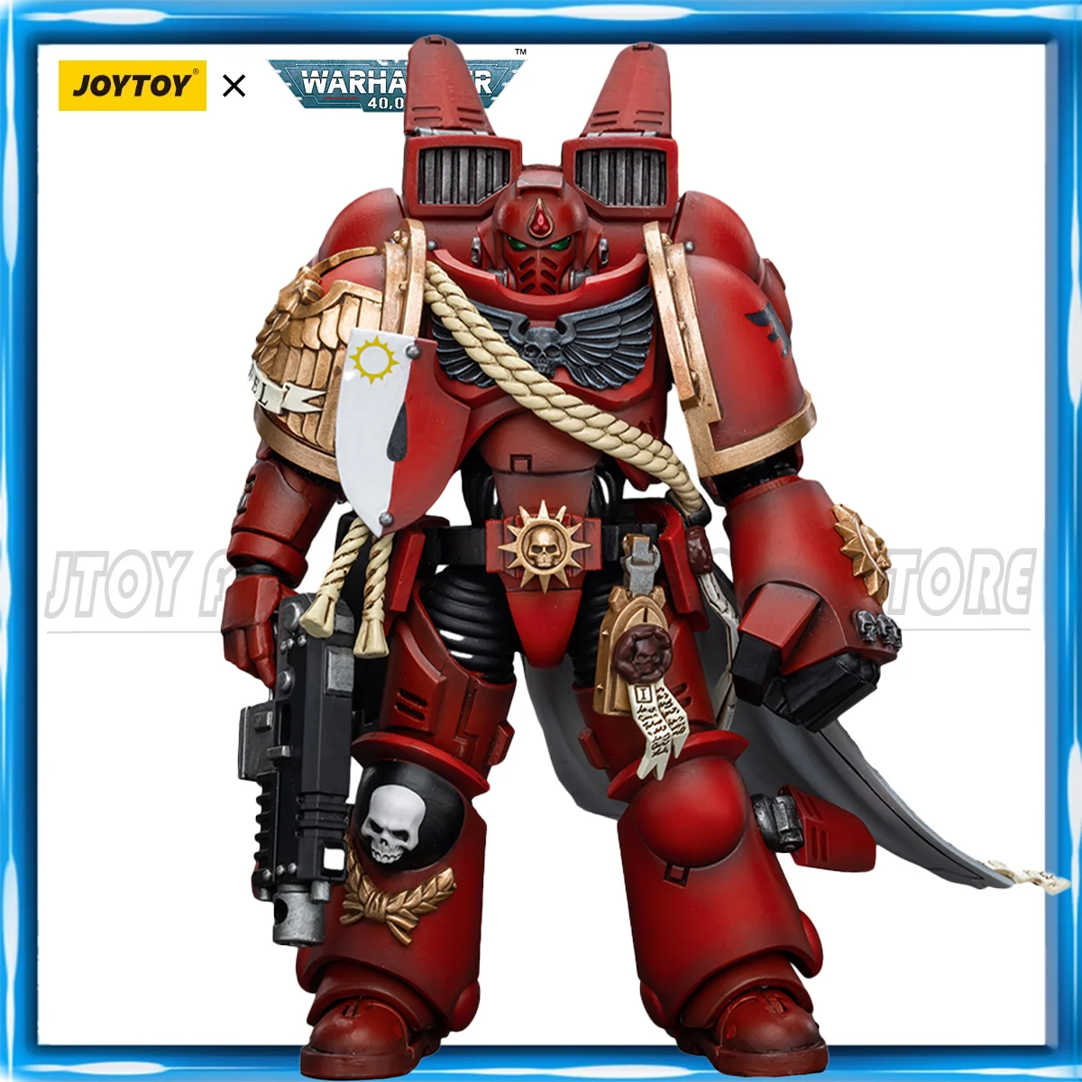JOYTOY Warhammer40K 1/18 Action Blood Angels Captain With Jump Pack figures Toys