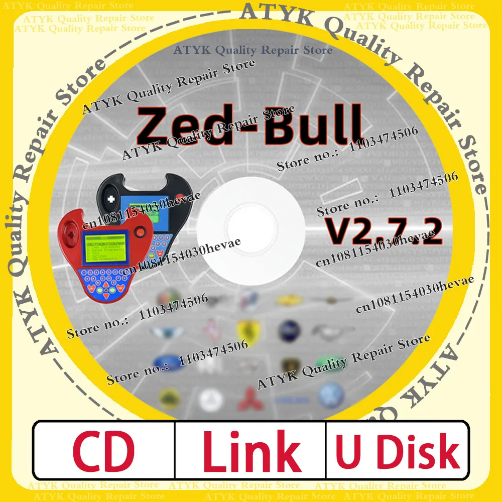 MINI ZedBull Clone 2.7.2 Diagnosesoftware Link CD USB Autoleitator Mini Zed Bull Clone 2.7.2 Reparatur Autos Tuning Obd2 Programm Image