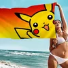 P-Pokémons P-Pikachu Große Mikrofaser-Strandtücher, schnell trocknendes Handtuch, Sand-Strandtücher,