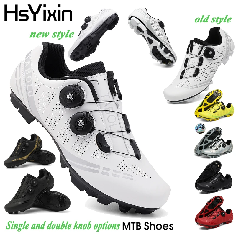 Fahrradschuhe, aktualisiertes Modell, MTB-Bike-Schuhe für Herren, Renn- und Wettkampfschuhe, selbstverriegelnde Speed-Fahrradschuhe, Damen-Schuhe mit Cleats, Rennrad-Fahrradschuhe