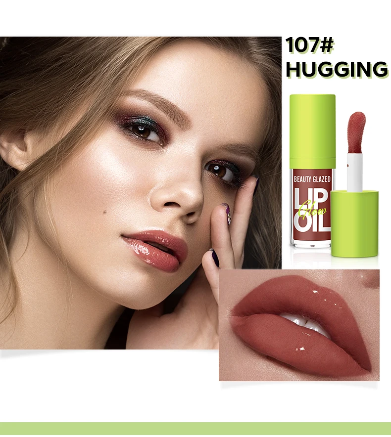 Feuchtigkeitsspendendes getöntes Lippenöl, flüssige Lippenessenz für Erwachsene, feuchtigkeitsspendende Formel für weiche, seidige und pralle Lippen Image