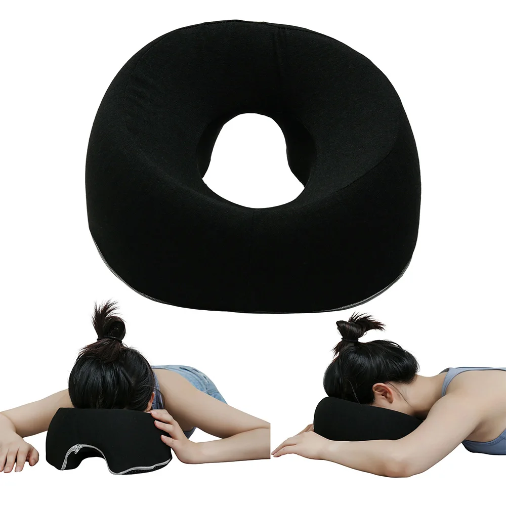Ergonomie Liegekissen Memory Foam Atmungsaktive Kopfstütze Stützkissen Körpermassage Gesichtsstützkissen für Schönheitssalon Image