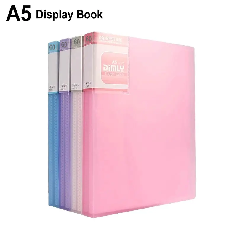 Borsa in PVC trasparente Cartella portadocumenti multitasche per esposizione A5 Cartella portadocumenti A5 Cartella portadocumenti trasparente per archiviazione carta