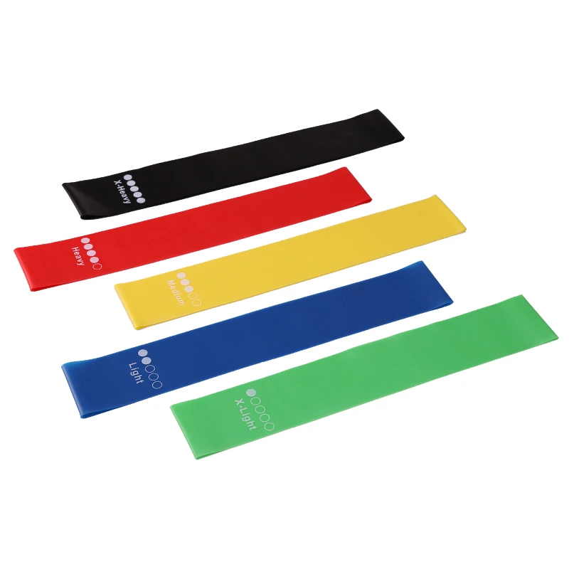 5 pièces Fitness bande élastique bande de résistance Yoga exercice formation gymnase Fitness sport anneau sport Crossfit bandes de résistance