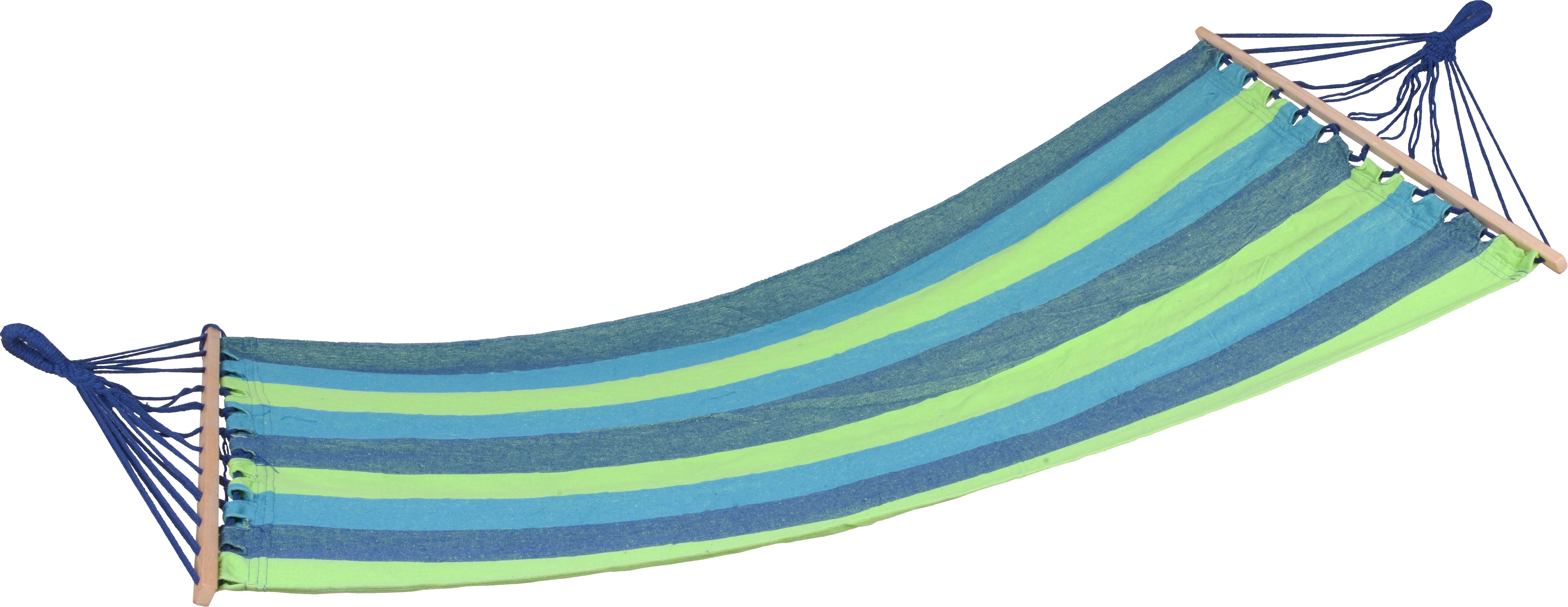 Hängematte GARDEN PLEASURE "»HAWAII«", blau (blau, grün), B:100cm L:280cm, Obermaterial: 65% Baumwolle, 35% Polyester, Hängematten, LxB: 280x100 cm, blau/grün Image