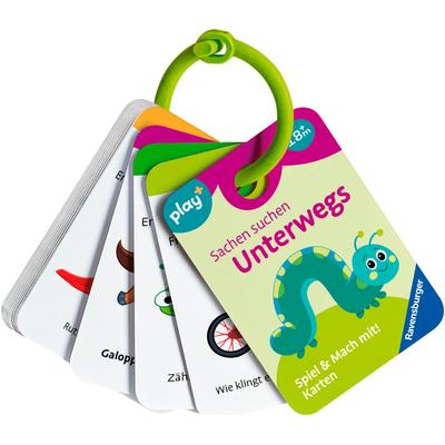 Spiel RAVENSBURGER "Play+ Spiel & Mach mit Karten: Sachen suchen: unterwegs", bunt, Spiele, Kinder Image