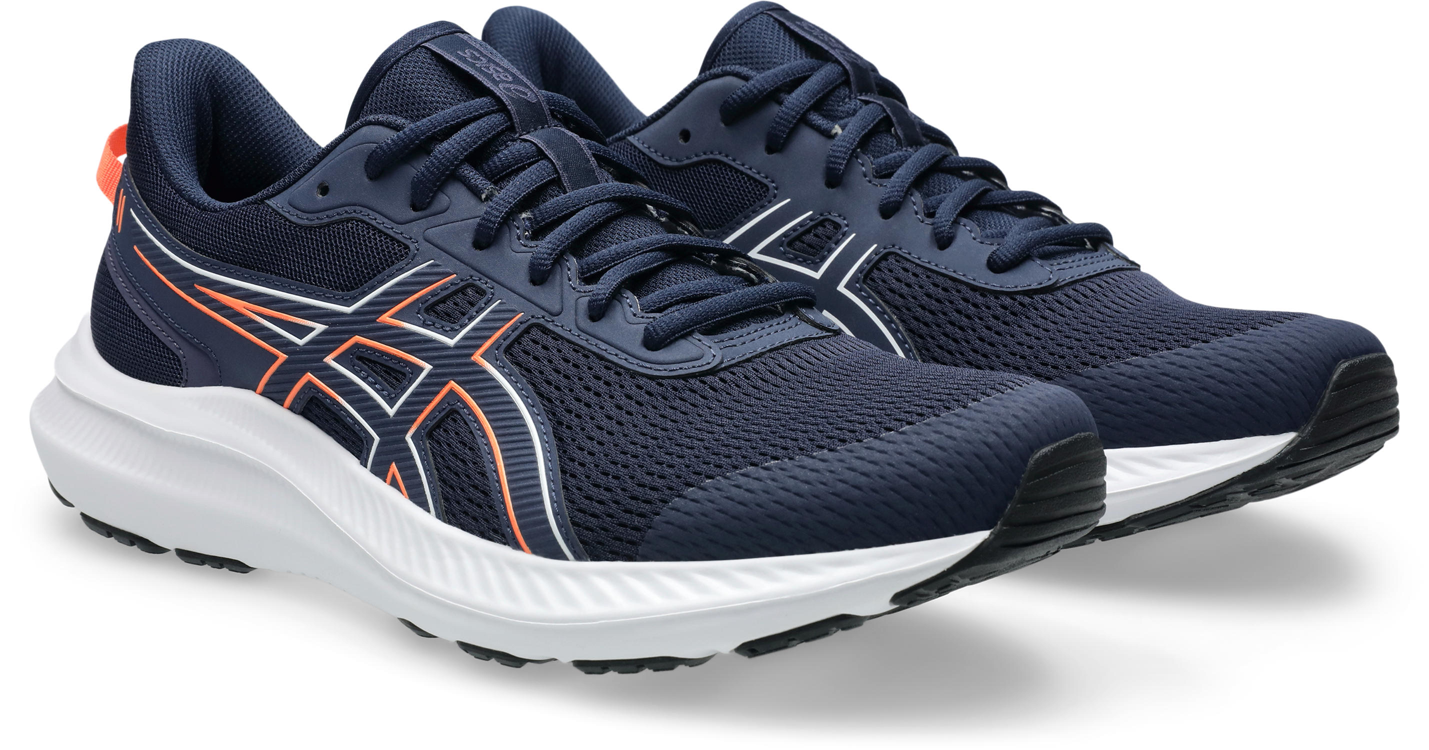 Laufschuh ASICS "JOLT 5", Gr. 43,5, midnight, vivid coral, Textil, Schuhe