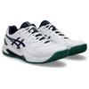 Tennisschuh ASICS "GEL-DEDICATE 8 CLAY", Gr. 49, weiß (weiß, midnight), Synthetik, sportlich, Schuhe, Sandplatzschuhe für Ascheplätze