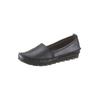 Slipper GEMINI, Damen, Gr. 41, grau (anthrazit, silberfarben), Glattleder, sportlich, Schuhe