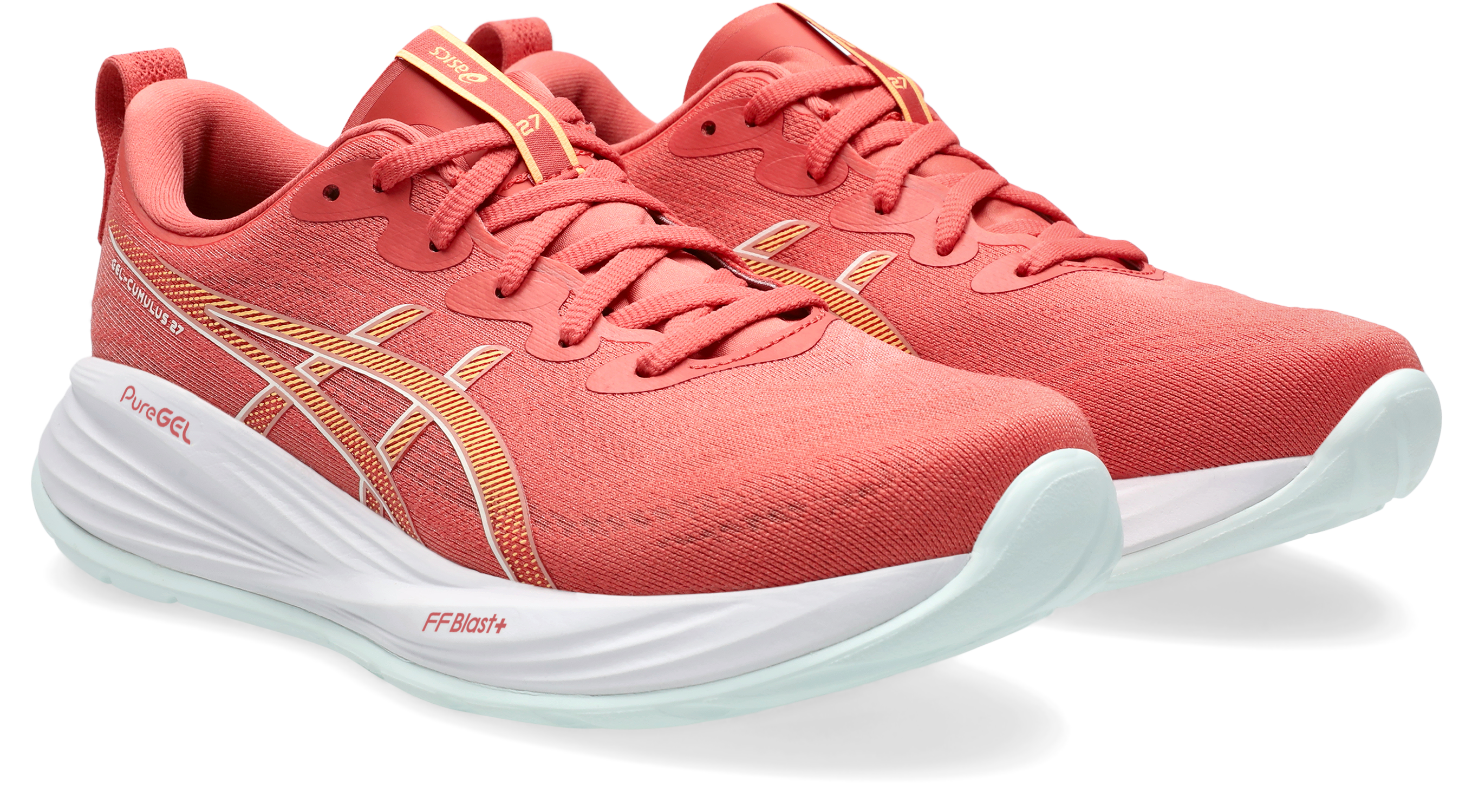 Laufschuh ASICS "GEL-CUMULUS 27", Gr. 40, schwarz pink clay, cream, Textil, Sportlich, Schuhe