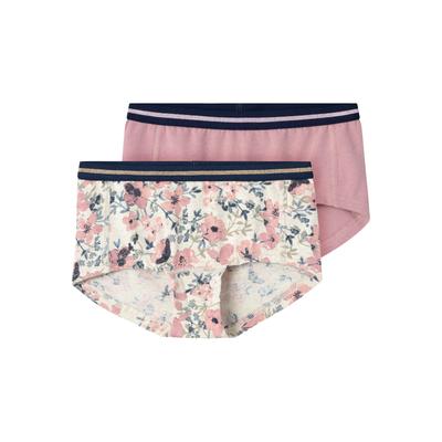Boxershorts NAME IT "NKFHIPSTER 2P NOSTALGIA FLOWER NOOS", Kinder, Gr. 116, rosa (nostalgia rose), Jersey, Obermaterial: 95% Baumwolle, 5% Elasthan, bedruckt, eng, Unterhosen Image