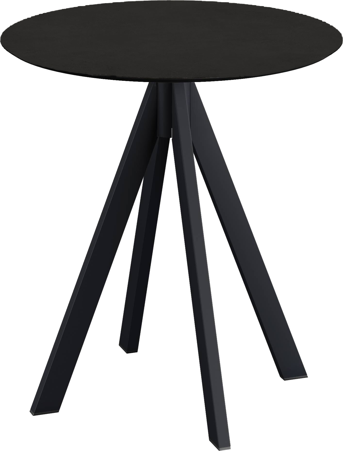 Klapptisch ESSENTIALS "Infinity", schwarz (schwarz, schwarz, schwarz), B:70cm H:73,2cm T:70cm, Stahl/HPL Tischplatte, Tische, in verschiedenen Ausführungen