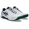Tennisschuh ASICS "GEL-DEDICATE 8 CLAY", Gr. 47, weiß (weiß, midnight), Synthetik, sportlich, Schuhe, Sandplatzschuhe für Ascheplätze