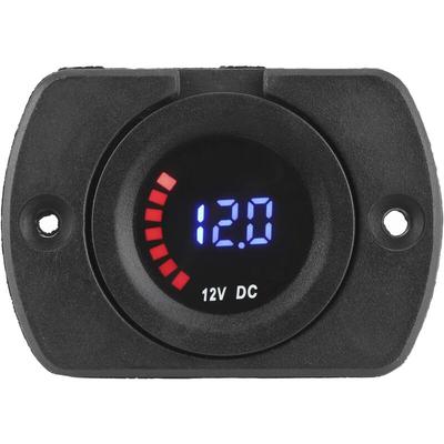 PC-Spannungsmesser, bunt, bildschirmhemmend, schwarz, Marine-Voltmeter, zuverlässig für Auto, Boot, Image