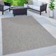 Paco Home Tappeto Per Esterno Balcone Terrazza Tappeto Cucina Monocolore Mélange 80x150 cm, Grigio