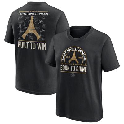 PSG Europameister Unterschrift Roster Grafik T-Shirt - Schwarz - Kinder Image