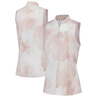 The 153rd Open Royal Portrush adidas Ultimate Print Ärmelloses Polo - Taupe - Damen Image
