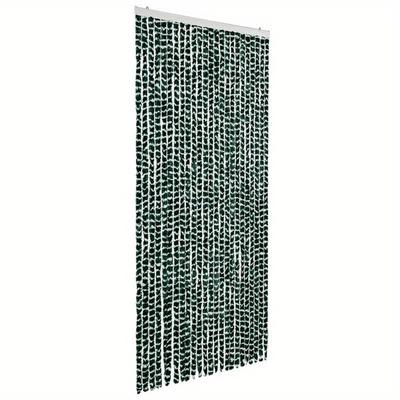 TEMU Insect Screen Curtain Green And White 100x220 Cm, Rv Door Curtain, Sunscreen And , Flies And Insects And , Used In Homes, Kitchens, Bathrooms, Restaurants, Cafes And Bars Image