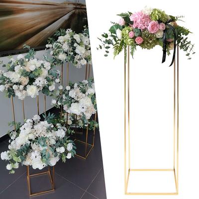 "TEMU Elegant Golden Metal Flower Stand - 39.4" Tall, Iron & Acrylic Centerpiece For Weddings, Parties & Home Decor" Image