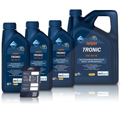 Aral 7 L HighTronic 5W-40 + Ölwechsel-Anhänger [Hersteller-Nr. 15F47B] Image