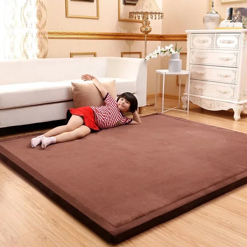 Neueste japanische Stil Verdickung Korallen Fleece Samt Matratze Kamel Bett Matratze Wohnzimmer Tatami Teppich Baby Krabbeln Matte