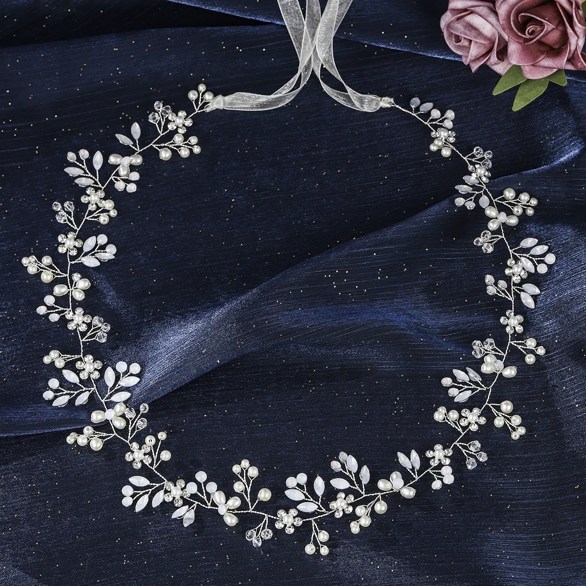 Luxuriöser Perlenkristallgürtel in Europa und den Vereinigten Staaten, übertriebene Braut, Hochzeit, Schmuck, Taillenkette als Geschenk Image