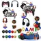 Video Game Cake Toppers Video Game Happy Birthday Controller Headset Cake Decoration for Game Theme Birthday Party Supplies