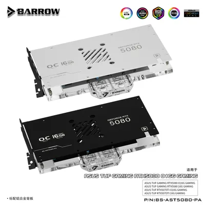 Barrow GPU Cooler Block For ASUS TUF RTX 5080 5070 Ti O16G GAMING Graphics Card PC Water Cooling Radiator BS-AST5080-PA