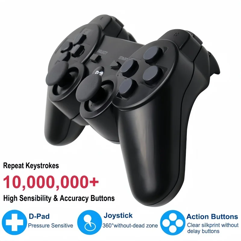 Kabelloses Bluetooth-Gamepad für PS3 – SIXAXIS Motion Controller mit USB-Ladekabel, kompatibel mit Sony PlayStation 3 Image