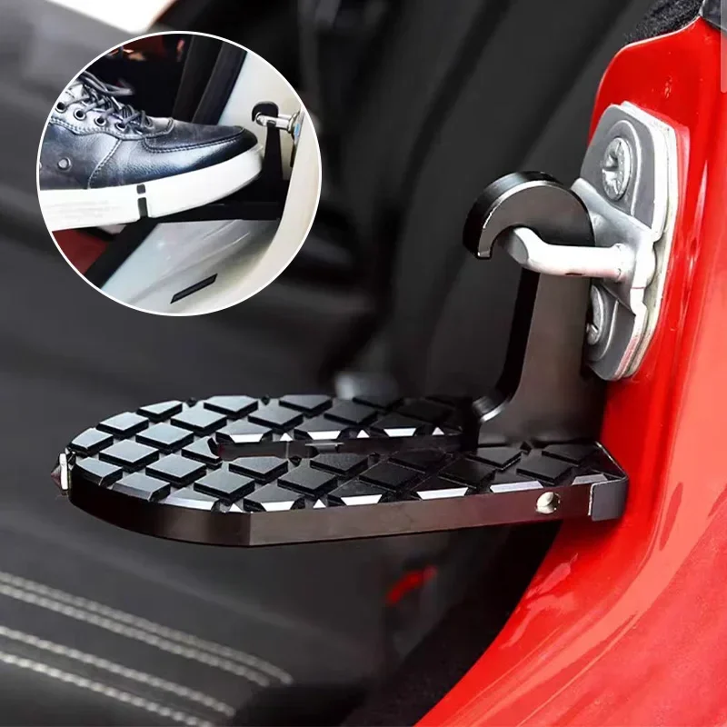 1pc Auto Universal Fuß Pedal Universal Mini Hilfs Pedal Oberen Dach Pedal Aluminium Tür Pedal Auto Fuß Pedal Zubehör Image