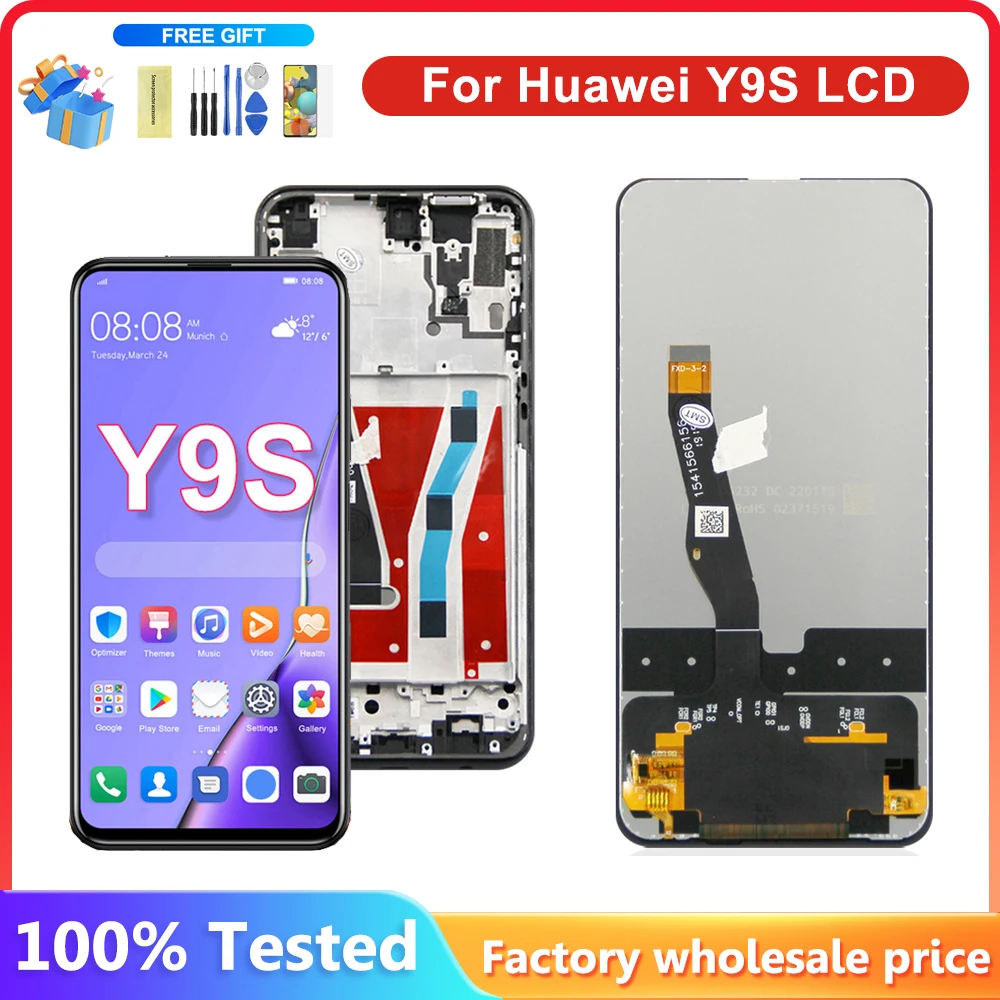 6,59 Zoll Y9S Display Ersatz mit Rahmen für Huawei Y9S LCD Display Touchscreen Digitizer Montage Image