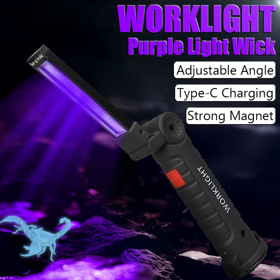 395 nm UV-Taschenlampe, leistungsstarke tragbare LED-Laterne, wiederaufladbare Lampe für Nagelgel, Harzhärung, Haustierfleck und Korpion, UV-Taschenlampe Image