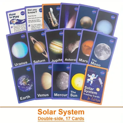 Sonnensystem Star Learning Flashcard Space Trading Card Kultivieren Sie wissenschaftliche Interessengruppen, interaktive Lehrmittel Image