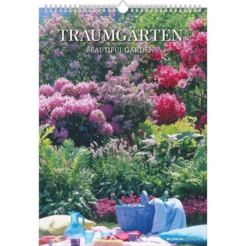 Traumgärten 2026 - Bildkalender A3 (29,7x42 cm) - Beautiful Gardens - mit Feiertagen (DE/AT/CH) und Platz für Notizen - Wandkalender - Gartenkalender