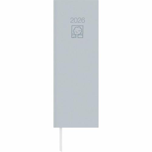 Tagevormerkbuch Recycling 2026 - Bürokalender 10,4x29,6 cm - 1 Tage auf 1 Seite - Recyclingpapier - mit Eckperforation und Leseband - 808-0703