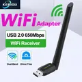 Adattatore Wifi USB 650Mbps Dual Band 2.4G 5GHz Scheda di rete wireless RTL8811CU Adattatore antenna Wifi USB Trasmettitore ricevitore Wifi