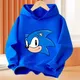Ragazzi Ragazze Primavera Moda Top Abbigliamento per bambini Regali Nuove felpe con cappuccio Sonics per bambini Anime Cartoon Figure Felpa Kawaii stampata