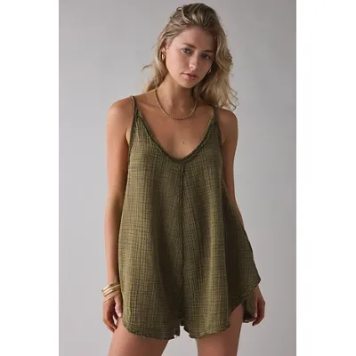 Out From Under Olive Solace Romper S at Urban Outfitters