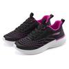 Sneaker LASCANA "Halbschuh, Schnürschuh, Freizeitschuh", Damen, Gr. 43, schwarz (schwarz, lila), Obermaterial: 100% Textilmaterial. Futter: 100% Textilmaterial. Decksohle: 100% Textilmaterial. Laufsohle: 100% Synthetik, mehrfarbig, kontrastfarbene...
