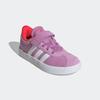 Sneaker ADIDAS SPORTSWEAR "VL COURT 3.0", Gr. 32, preloved lila, cloud weiß, lucid rot, Leder, Synthetik, sportlich, Schuhe, inspiriert vom Design des adidas samba