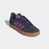 Sneaker ADIDAS SPORTSWEAR "VL COURT 3.0", Gr. 39, shadow navy, lila burst, silber metallic, Leder, Synthetik, sportlich, Schuhe, inspiriert vom Design des adidas samba
