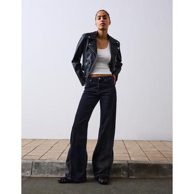Bershka Leather Effect Biker Jacket Women S Black