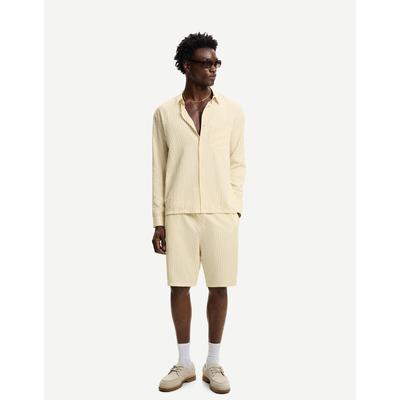 Bershka Striped Jogger Bermuda Shorts Men Xl Yellow