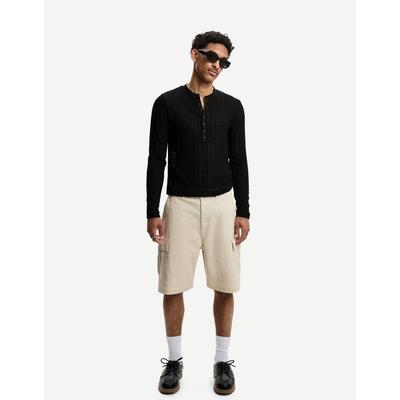 Bershka Cargo Bermuda Shorts Men 30 Sand