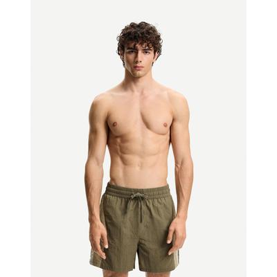 Bershka Boxy Fit Swimming Trunks Men Xl Khaki