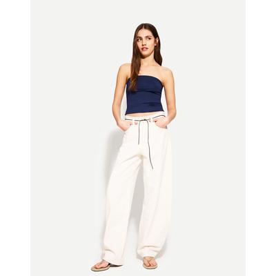 Bershka Bandeau Top Women Xl Navy