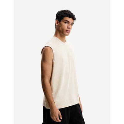 Bershka Sleeveless Top Men L Sand