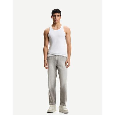Bershka Tapered Jeans Men 26 Grey