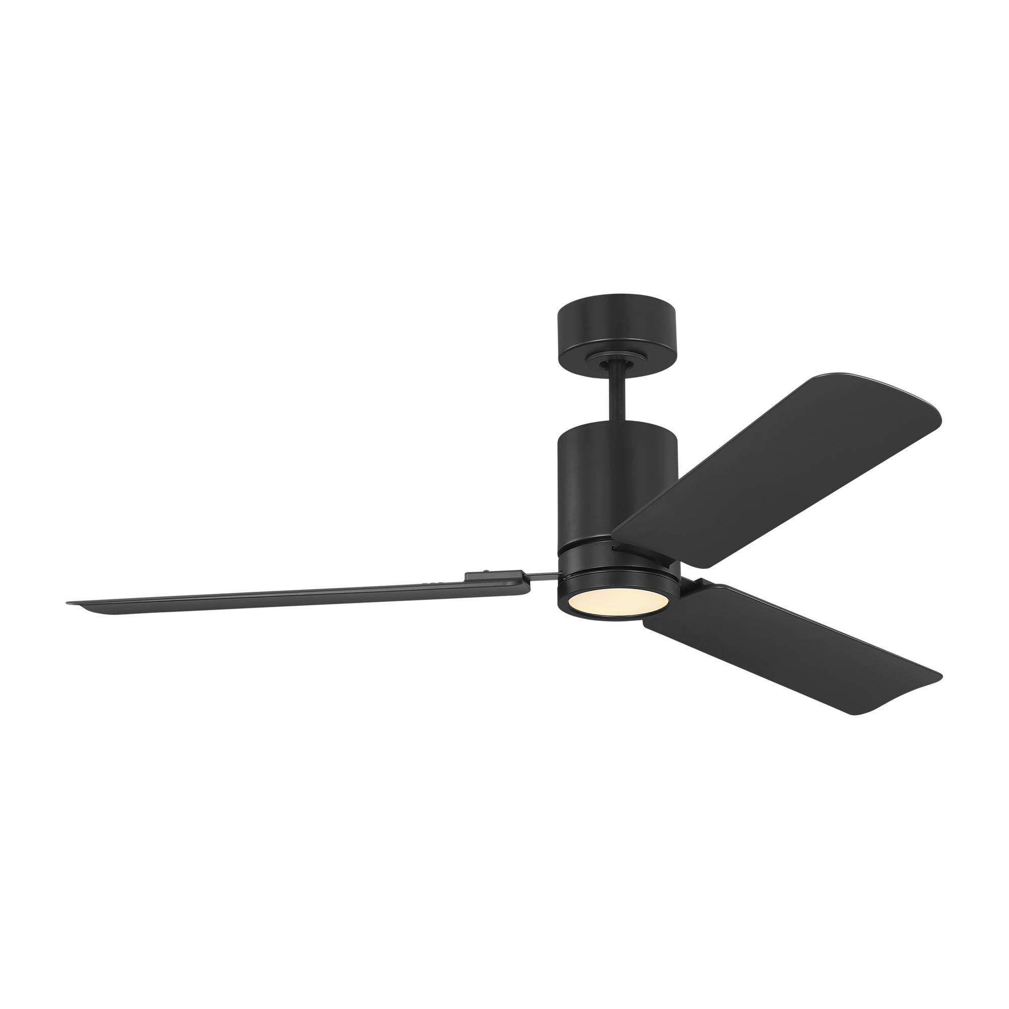 Visual Comfort Fan Collection Barbara Barry Cleancut Smart 54 Inch Ceiling Fan with Light Kit - 3CCSM54MBKD